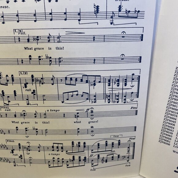 What Grace Is This S.A.T.B. Piano Sheet Music Peterson 1971 Singspiration Gospel - Picture 6 of 7